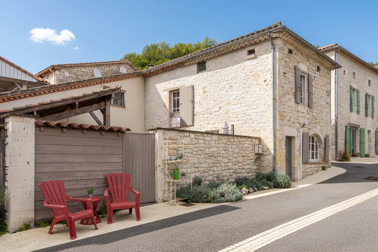 Village house with garden